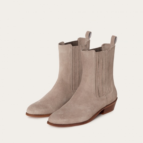 Ukaf Boots, grey velvet #1405